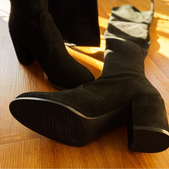 New Stuart Weitzman Tieland 70mm Block Heeled Over-the-knee Boots - Picture 3 of 12